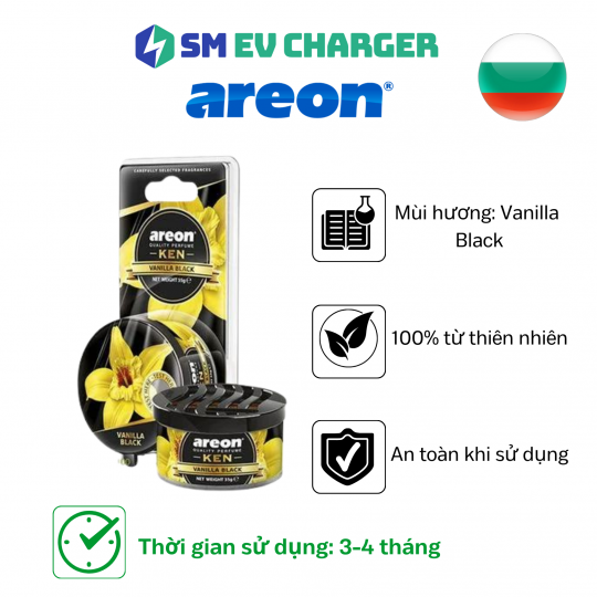 SÁP THƠM CAO CẤP - Areon Ken Vanila Black