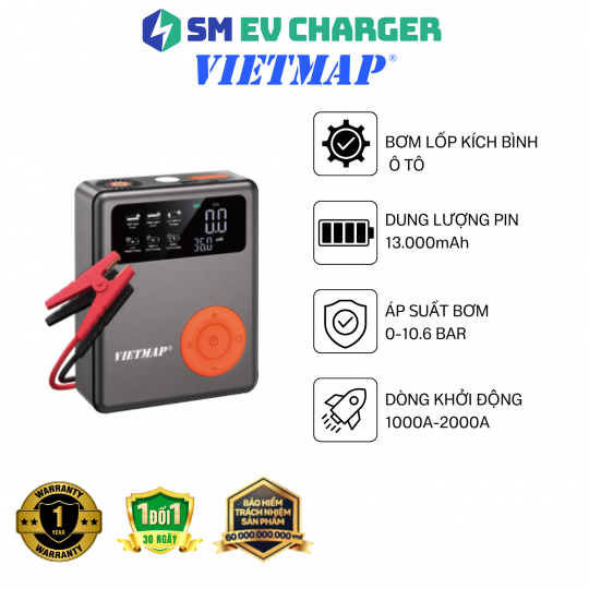 KÍCH BÌNH BƠM LỐP VIETMAP DK-MF139 5 TRONG 1